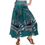 Slytherin Pattern Satin Palazzo Pants