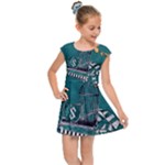 Slytherin Pattern Kids  Cap Sleeve Dress