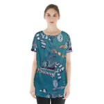 Slytherin Pattern Skirt Hem Sports Top