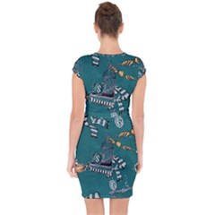 Capsleeve Drawstring Dress  