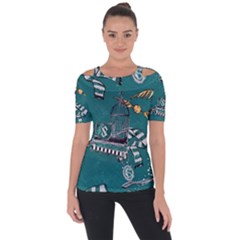 Shoulder Cut Out Short Sleeve Top 