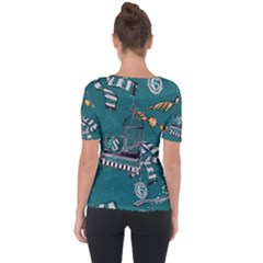 Shoulder Cut Out Short Sleeve Top 