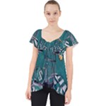 Slytherin Pattern Lace Front Dolly Top