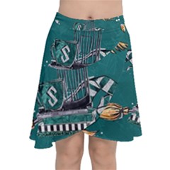 Chiffon Wrap Front Skirt 