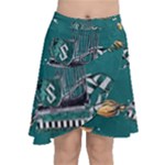 Slytherin Pattern Chiffon Wrap Front Skirt