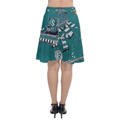 Chiffon Wrap Front Skirt 