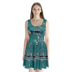 Split Back Mini Dress  