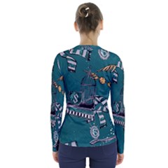 V-Neck Long Sleeve Top 