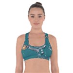 Slytherin Pattern Cross Back Sports Bra