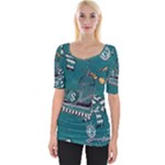 Slytherin Pattern Wide Neckline Tee