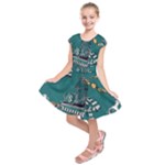 Slytherin Pattern Kids  Short Sleeve Dress