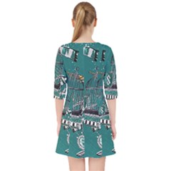 Quarter Sleeve Pocket Dress 