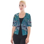 Slytherin Pattern Cropped Button Cardigan