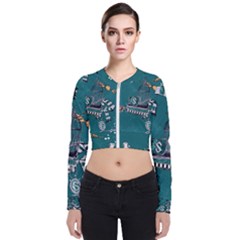 Long Sleeve Zip Up Bomber Jacket 