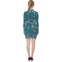 V-neck Bodycon Long Sleeve Dress 