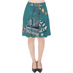 Velvet High Waist Skirt 