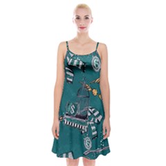 Spaghetti Strap Velvet Dress 