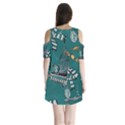 Shoulder Cutout Velvet One Piece 