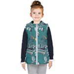 Slytherin Pattern Kids  Hooded Puffer Vest