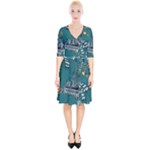 Slytherin Pattern Wrap Up Cocktail Dress