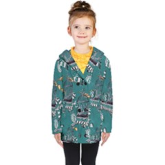 Kids  Double Breasted Button Coat 
