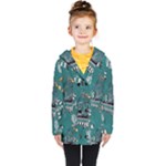 Slytherin Pattern Kids  Double Breasted Button Coat