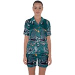 Slytherin Pattern Satin Short Sleeve Pyjamas Set