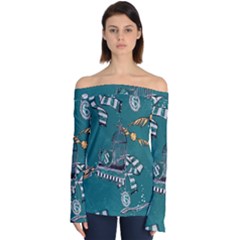 Off Shoulder Long Sleeve Top 