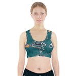 Slytherin Pattern Sports Bra With Pocket