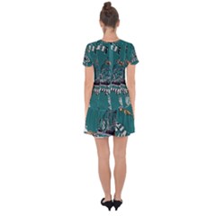 Drop Hem Mini Chiffon Dress 