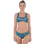 Slytherin Pattern Criss Cross Bikini Set