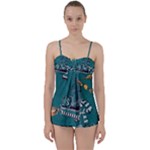 Slytherin Pattern Babydoll Tankini Set