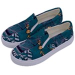 Slytherin Pattern Kids  Canvas Slip Ons
