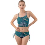 Slytherin Pattern Mini Tank Bikini Set