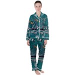 Slytherin Pattern Satin Long Sleeve Pyjamas Set