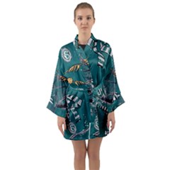 Long Sleeve Satin Kimono 