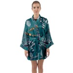 Slytherin Pattern Long Sleeve Kimono Robe