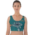 Slytherin Pattern Velvet Crop Top