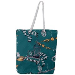 Full Print Rope Handle Tote (Large) 