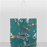 Slytherin Pattern Full Print Rope Handle Tote (Large)