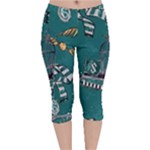 Slytherin Pattern Velvet Capri Leggings 