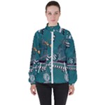 Slytherin Pattern Women s High Neck Windbreaker