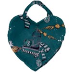 Slytherin Pattern Giant Heart Shaped Tote