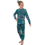 Slytherin Pattern Kids  Long Sleeve Set 