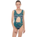 Slytherin Pattern Center Cut Out Swimsuit