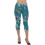 Slytherin Pattern Lightweight Velour Capri Leggings 