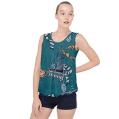 Bubble Hem Chiffon Tank Top 