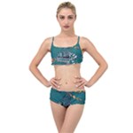 Slytherin Pattern Layered Top Bikini Set