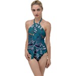 Slytherin Pattern Go with the Flow One Piece Swimsuit