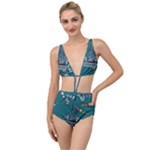 Slytherin Pattern Tied Up Two Piece Swimsuit